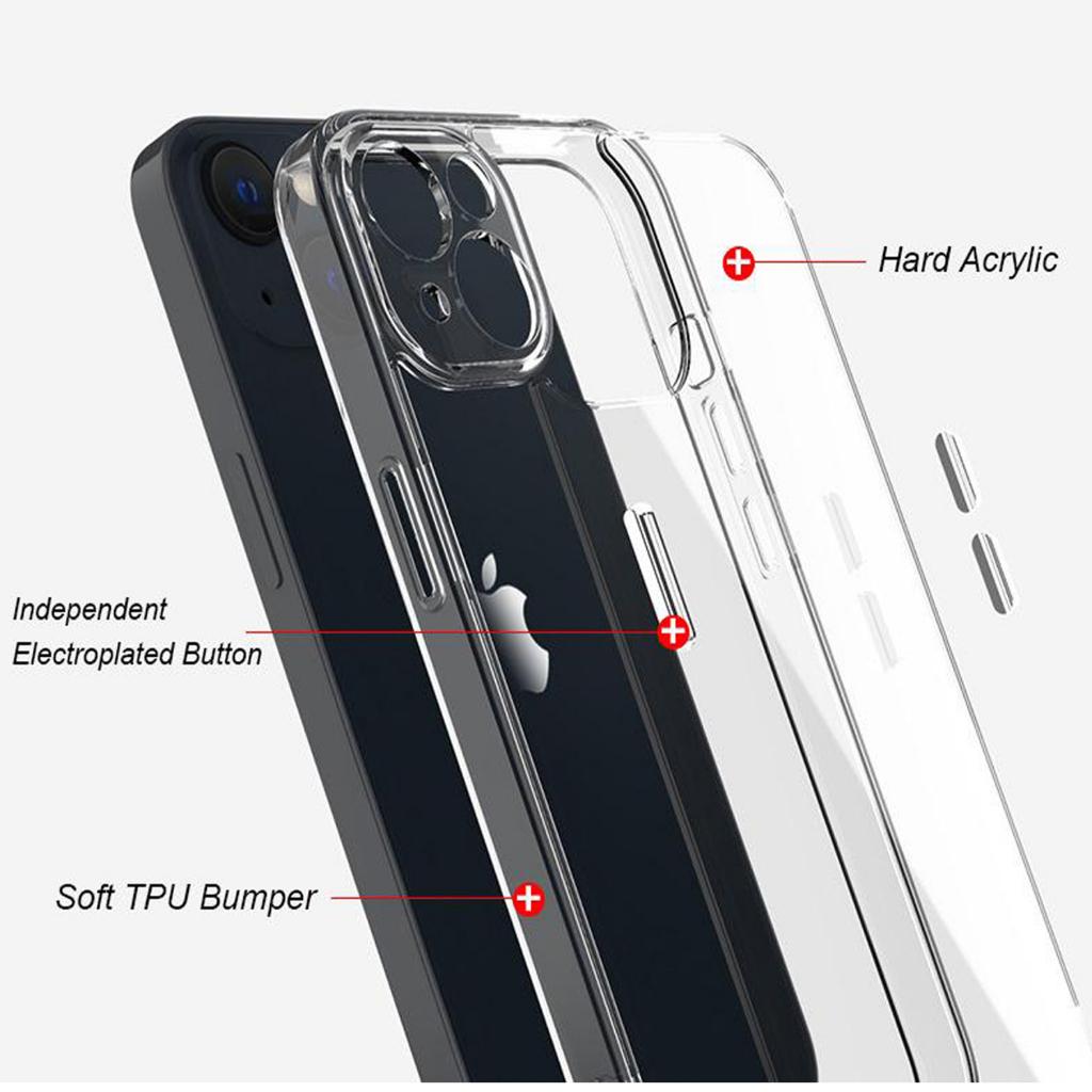 Apple iPhone 14 Şeffaf Kılıf Kamera Korumalı Soket Apple iPhone 14 Şeffaf Kılıf Kamera Korumalı Soket