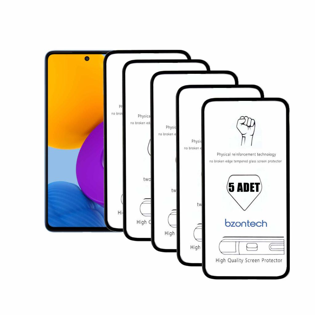 Bzontech Samsung Galaxy M52 ile Uyumlu Ekran Koruyucu Tam Kaplayan 5li Set Bzontech Samsung Galaxy M52 ile Uyumlu Ekran Koruyucu Tam Kaplayan 5li Set