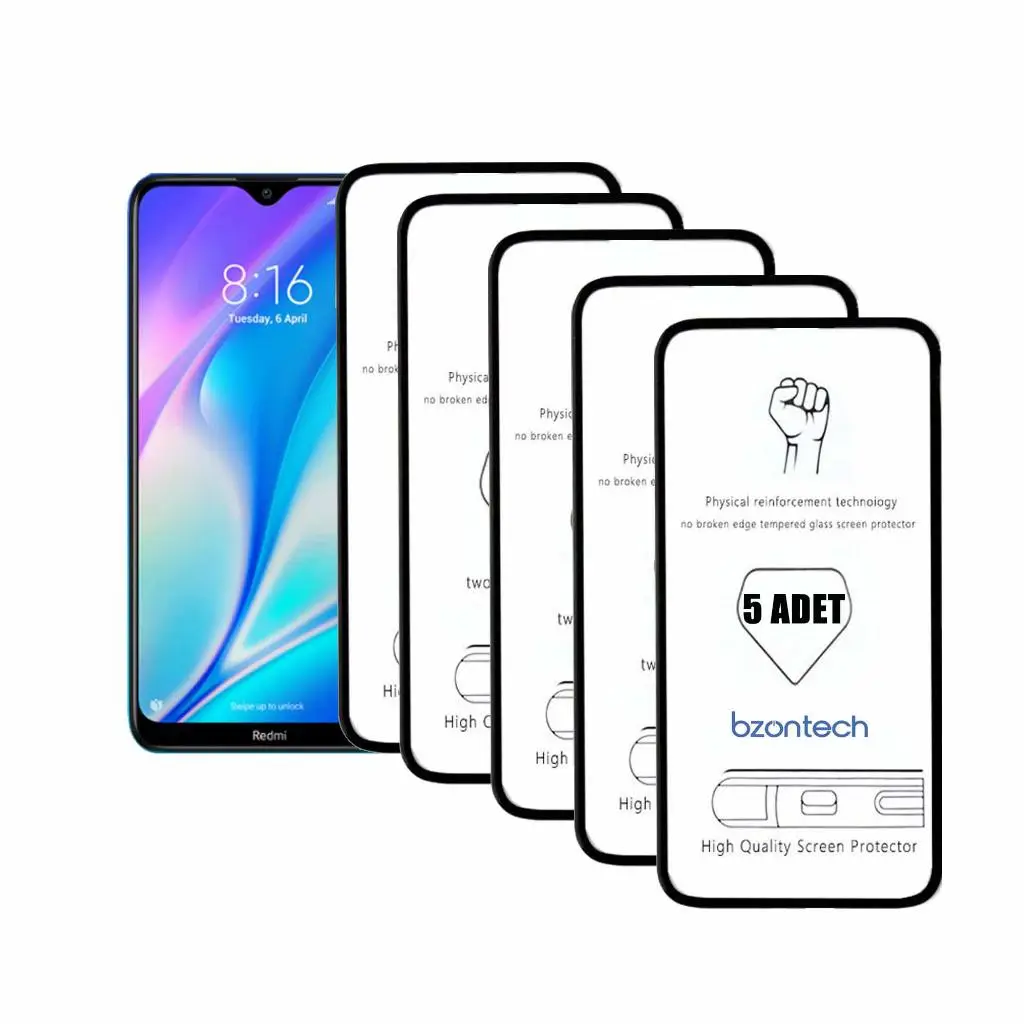 Bzontech P Smart S ile Uyumlu Ekran Koruyucu Tam Kaplayan 5li Set