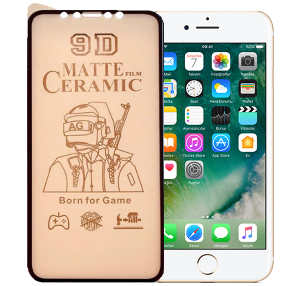 iPhone 8 Plus Ekran Koruyucu 9D Mat Seramik Nano Tam Kaplayan iPhone 8 Plus Ekran Koruyucu 9D Mat Seramik Nano Tam Kaplayan