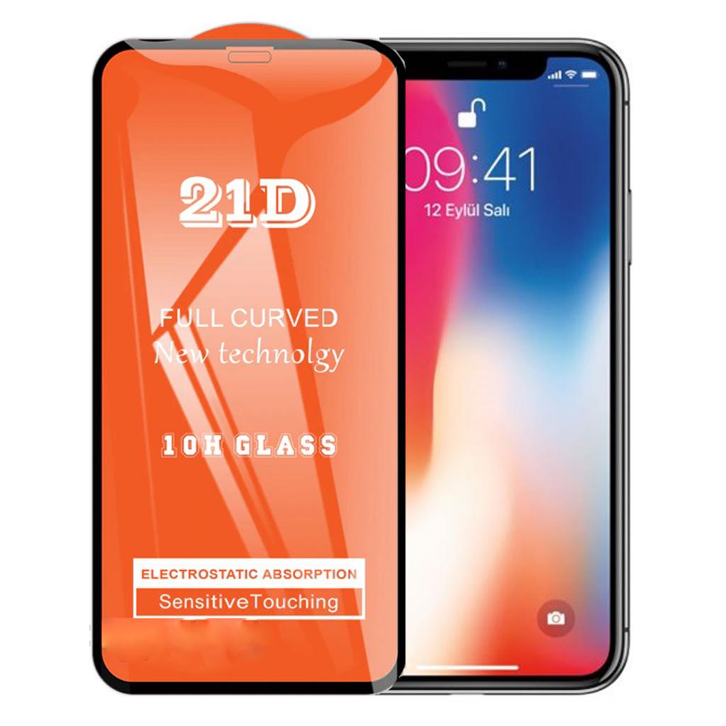 iPhone XS Ekran Koruyucu 21D Tam Kaplayan Kavisli iPhone XS Ekran Koruyucu 21D Tam Kaplayan Kavisli