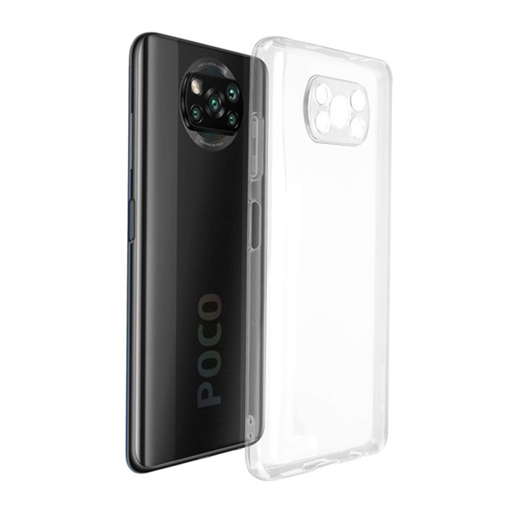 Poco X3 Kılıf Şeffaf Silikon Kamera Korumalı 3D Poco X3 Kılıf Şeffaf Silikon Kamera Korumalı 3D