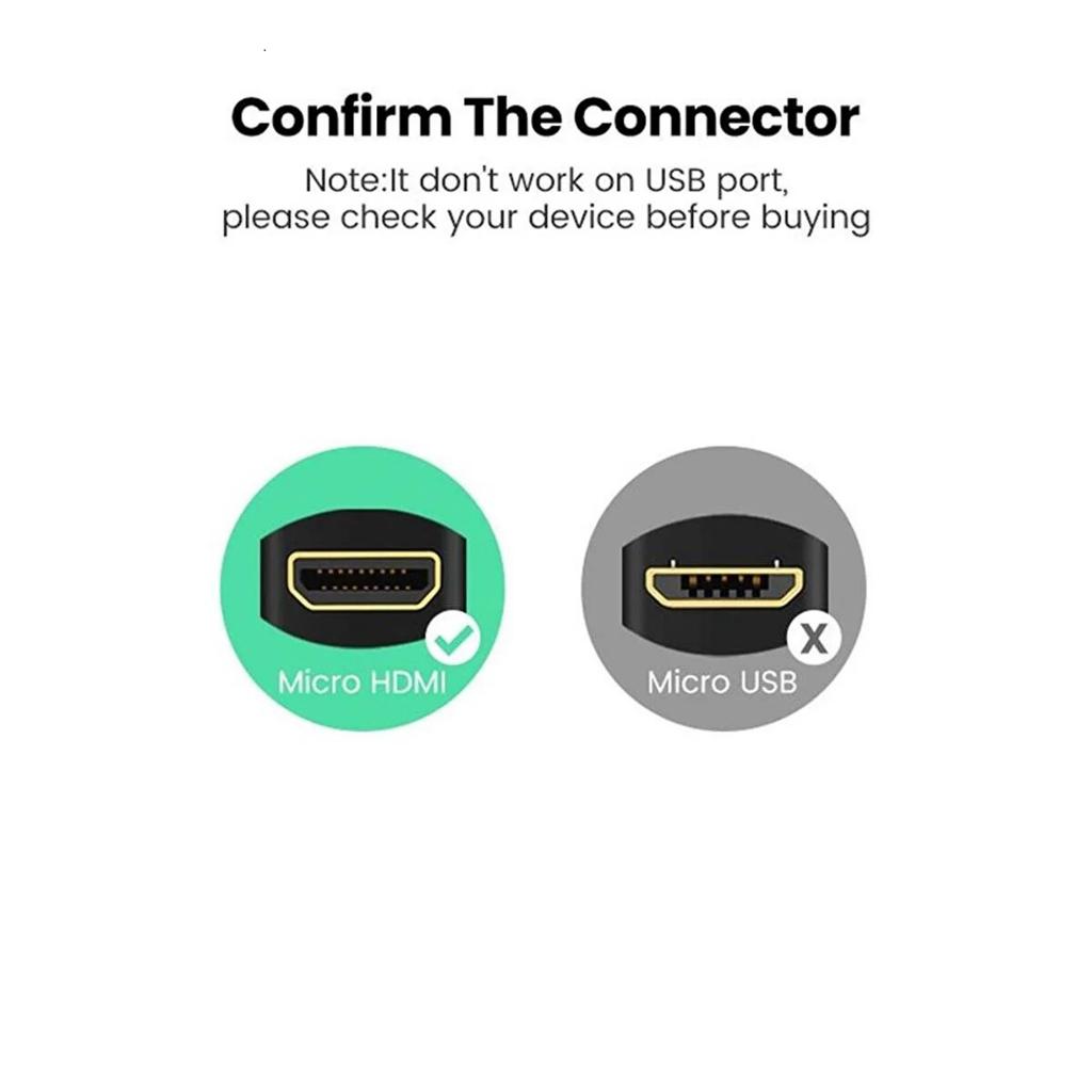 Ugreen Hdmi Dişi To Micro Hdmi Erkek Ses Ve Görüntü Çevirici Kablo Ugreen Hdmi Dişi To Micro Hdmi Erkek Ses Ve Görüntü Çevirici Kablo