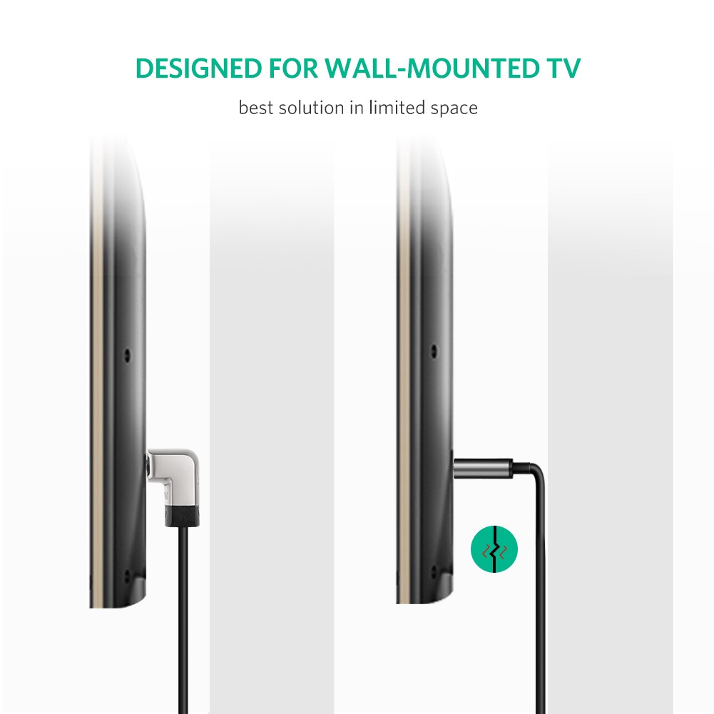 Ugreen Hdmi Kablo 90° Derece Slim Kablo 4K Ultra HD 3m Ugreen Hdmi Kablo 90° Derece Slim Kablo 4K Ultra HD 3m