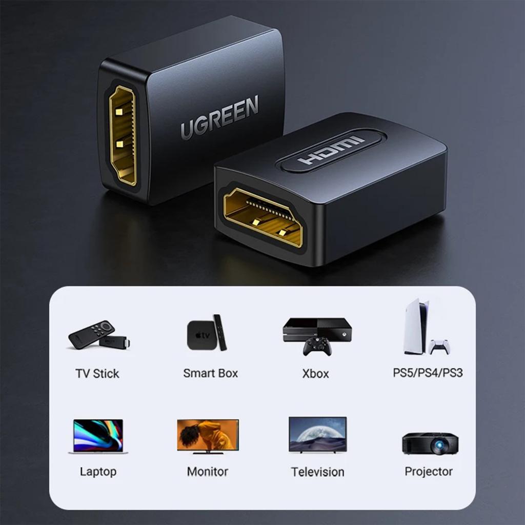 Ugreen Hdmi Kuplör 4K Adaptör Dişi Dişi Konnektör 3D 4K 1080P Ugreen Hdmi Kuplör 4K Adaptör Dişi Dişi Konnektör 3D 4K 1080P