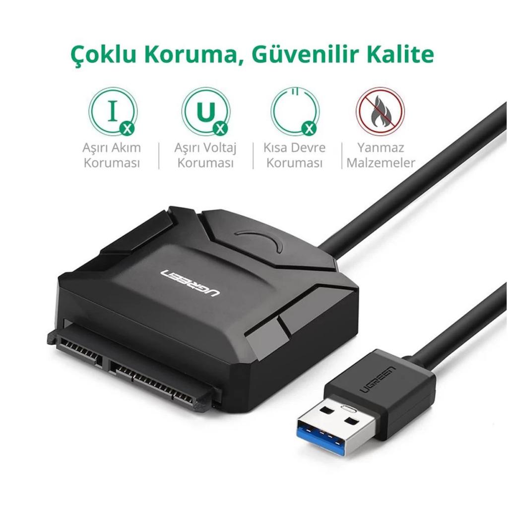 Ugreen Usb 3.0 Sata Iıı Dönüştürücü Adaptör Ugreen Usb 3.0 Sata Iıı Dönüştürücü Adaptör