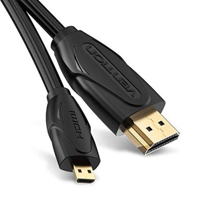 Vention Mikro HDMI - HDMI Kablosu Erkek - Erkek Kablo 3D 1080 P Tablet Kamera için Mikro Mini HDMI Kablosu 1.5 Vention Mikro HDMI - HDMI Kablosu Erkek - Erkek Kablo 3D 1080 P Tablet Kamera için Mikro Mini HDMI Kablosu 1.5