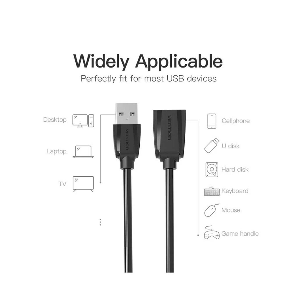 Vention Usb 2.0 Uzatma Kablosu Uzatıcı Usb Dişi Erkek 480Mbps 1.5 9018000002050 Vention Usb 2.0 Uzatma Kablosu Uzatıcı Usb Dişi Erkek 480Mbps 1.5 9018000002050